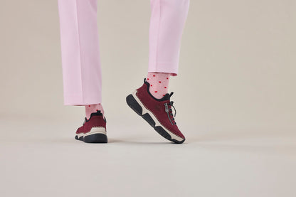 Rieker 45973-36 Burgundy/Wine & Black Slip On Shoes