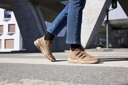 Rieker 45983-64 Beige Ankle Boots with Leopard Trim