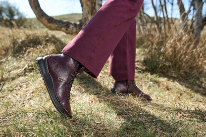 Rieker 71510-30 Dark Burgundy Lace Boots