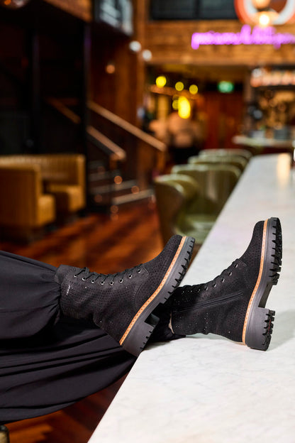 Rieker 72609-00 Black Laced Boots