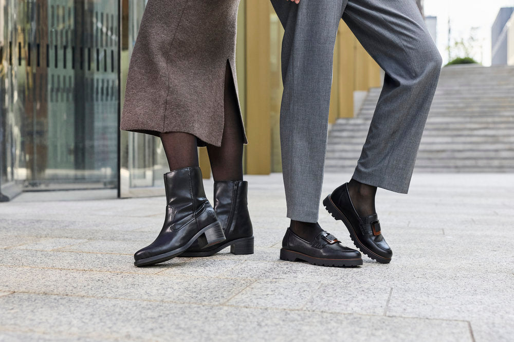 Rieker 45553-00 Black Slip On Shoes