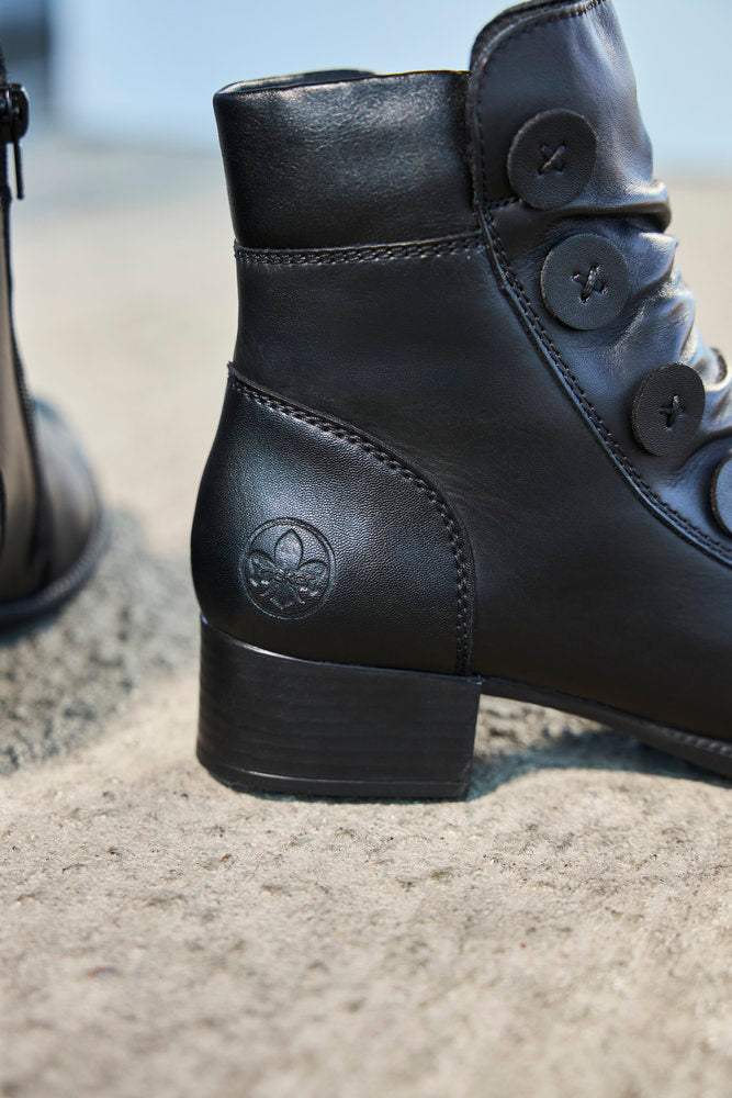 Rieker 78659-00 Black Ankle Boots