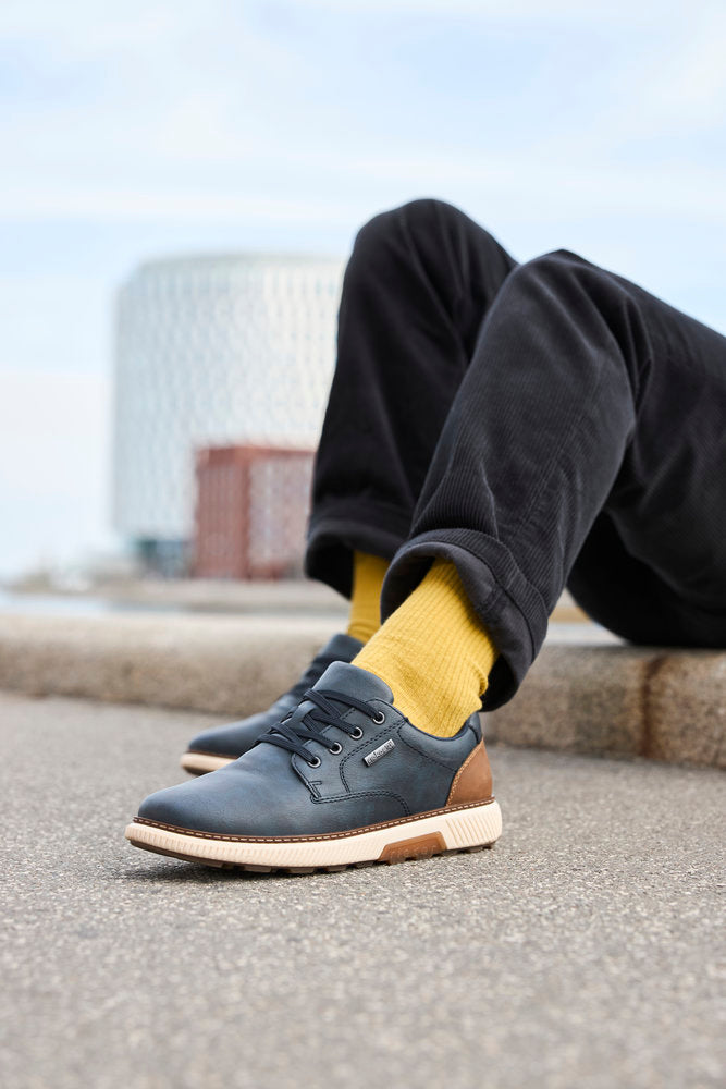Rieker TEX B3317-14 Navy H Fit Lace Shoes