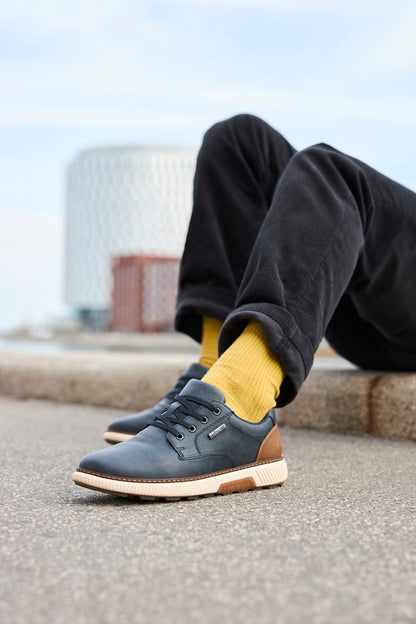 Rieker TEX B3317-14 Navy H Fit Lace Shoes