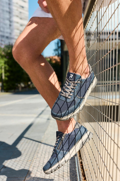 Rieker B9302-14 Denim Blue H Fit Sneakers