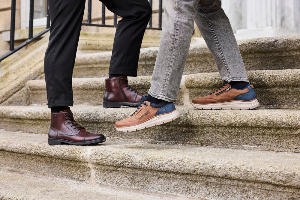 Rieker B1801-24 Brown & Navy Lace Shoes