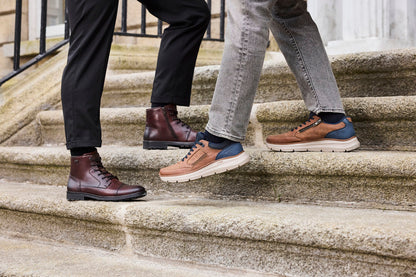 Rieker B1801-24 Brown & Navy Lace Shoes