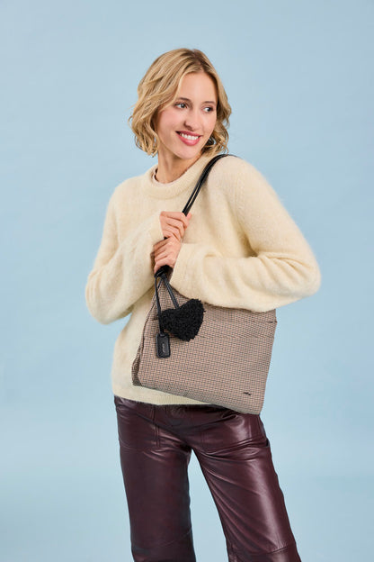 Rieker H1005-90 Beige & Black Handbag