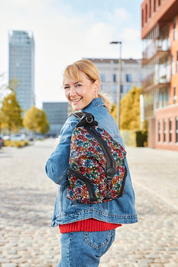 Rieker H1055-94 Black Multi Dot Backpack