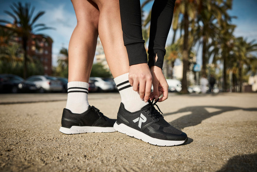 Rieker Soft M9000-00 Black Sneakers with White Sole