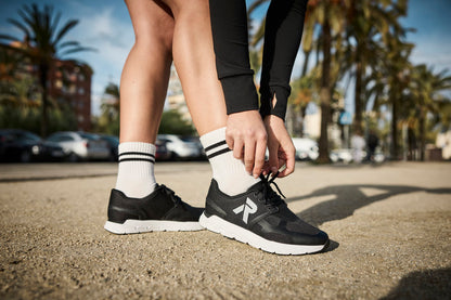 Rieker Soft M9000-00 Black Sneakers with White Sole