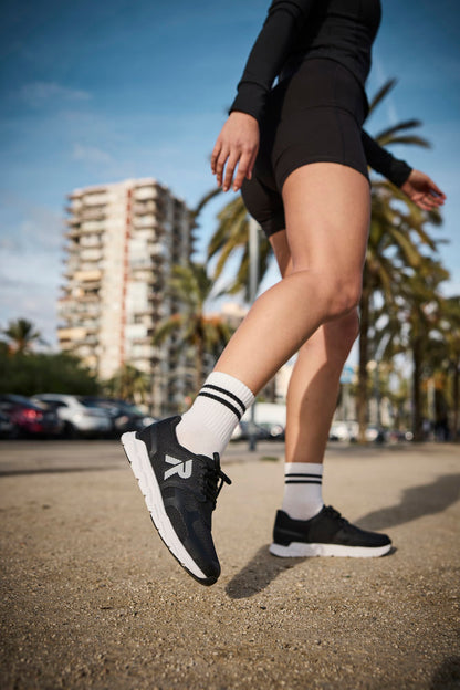 Rieker Soft M9000-00 Black Sneakers with White Sole