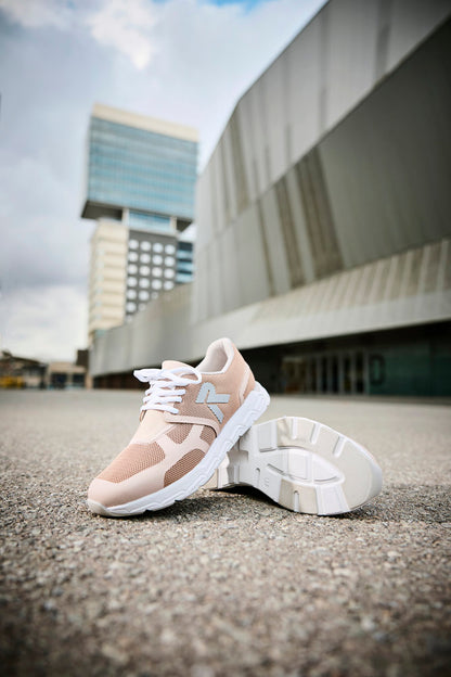 Rieker Soft M9000-31 Rose Combi Sneakers with White Sole