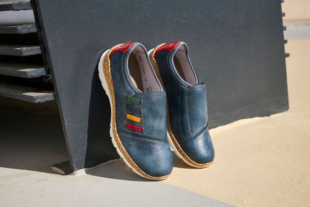 Rieker N4264-14 Denim Blue Multi F 1/2 Fit Shoes