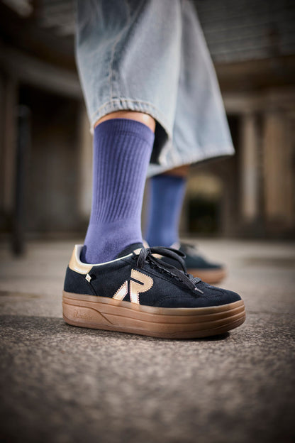 Rieker Swing2Go W3700-14 Navy G 1/2 Fit Trainers with Gumsole