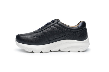 G Comfort S-1621 LC Navy Softnappa Sneakers with Zip