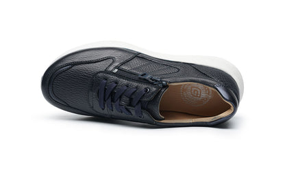 G Comfort S-1621 LC Navy Softnappa Sneakers with Zip