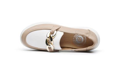 G Comfort S-2722 BC Beige Combi Ultra Light Moccasins with Chain