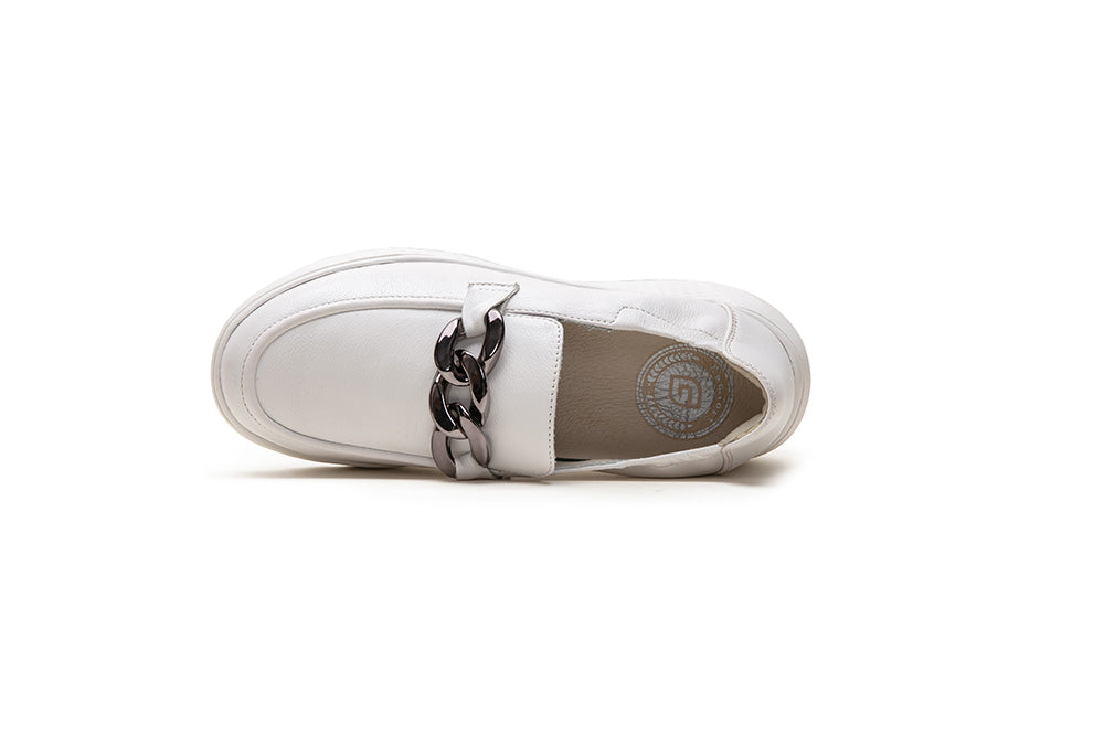 G Comfort S-2722 White Ultra Light Moccasins