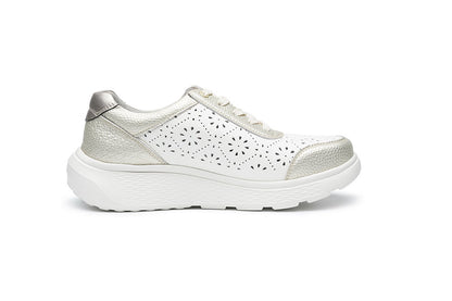 G Comfort S-2726 CC White Champagne Ultra Light Perforation Sneakers