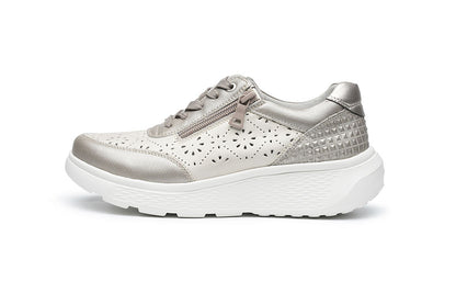 G Comfort S-2726 PC Platinum Cream Ultra Light Perforation Sneakers