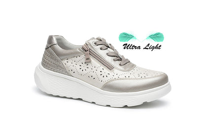 G Comfort S-2726 PC Platinum Cream Ultra Light Perforation Sneakers