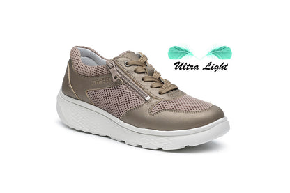 G Comfort Fitness S-2730T Taupe Softnappa/Mesh Sneakers