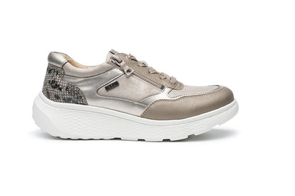 G Comfort S-2731 TC Taupe Combi Ultra Light Sneakers with Zip & Croc Back