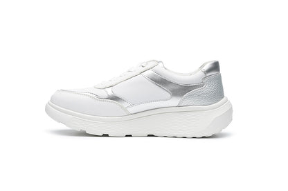 G Comfort S-2731 WS White Silver Ultra Light Sneakers with Zip