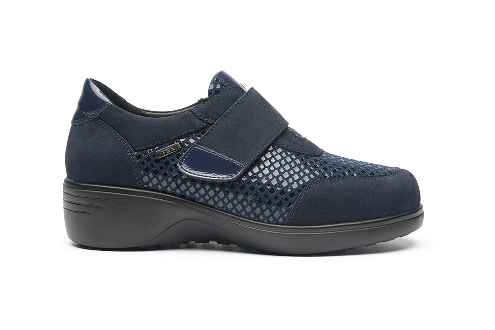 G Comfort S-5254 LN Navy Fantasy Extra Wide K Ultra Light Velcro Shoes