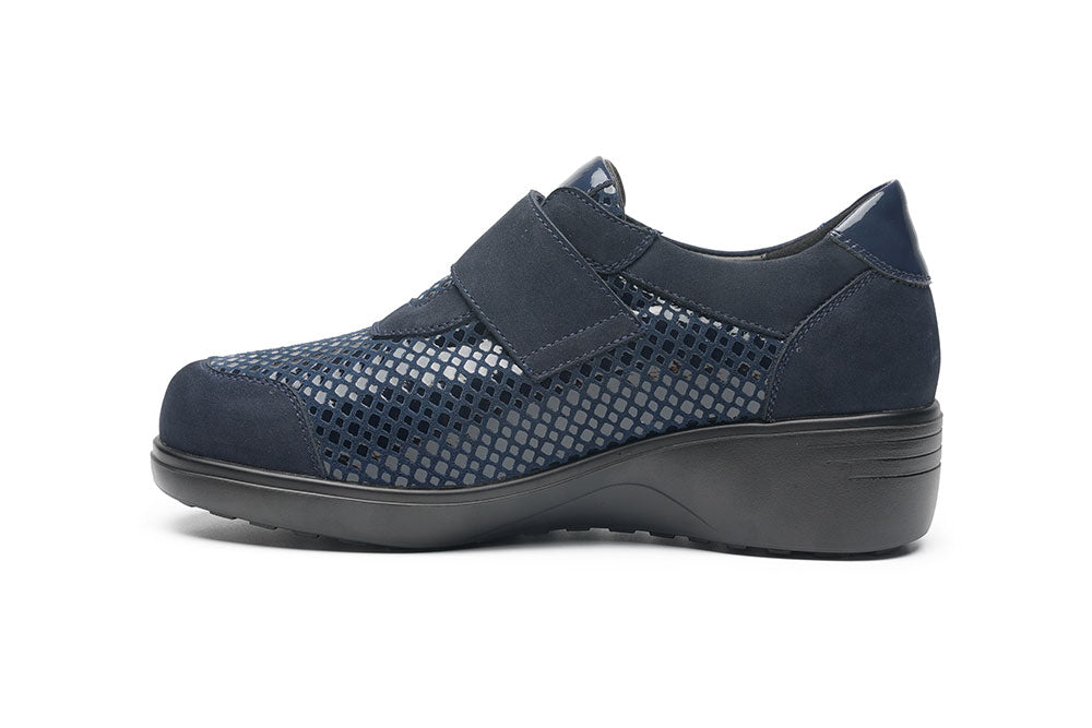 G Comfort S-5254 LN Navy Fantasy Extra Wide K Ultra Light Velcro Shoes