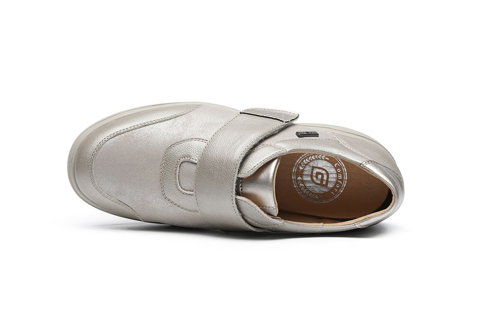 G Comfort S-5254 PP Beige Pearl Ultra Light Extra Wide Velcro Shoes
