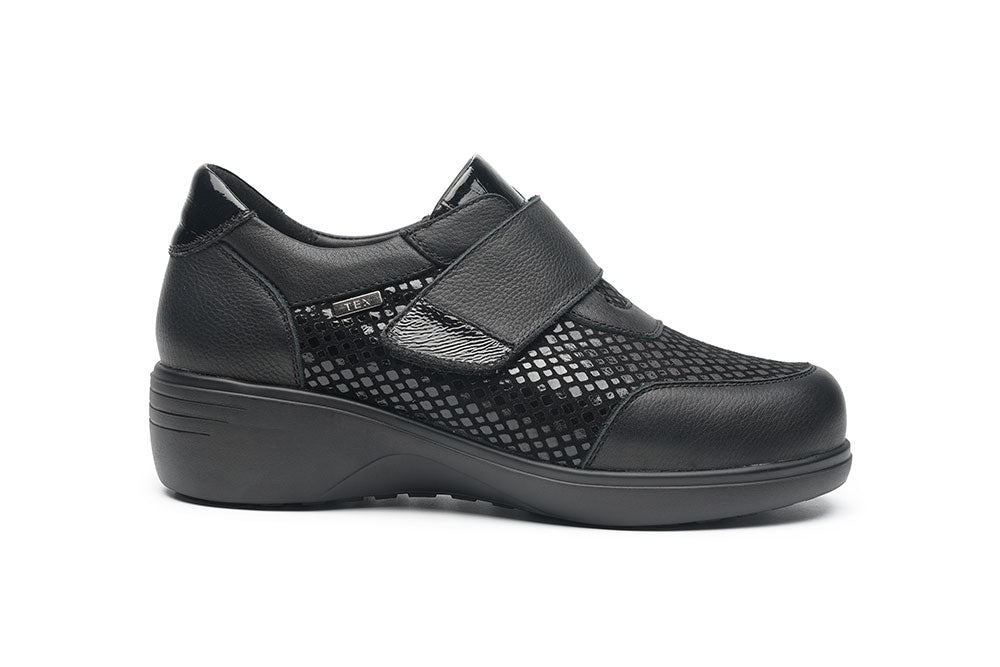 G Comfort S-5254 S Black Fantasy Extra Wide K Ultra Light Velcro Shoes