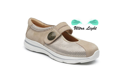 G Comfort S-822 PF Beige Fantasy Ultra Light Velcro Shoes
