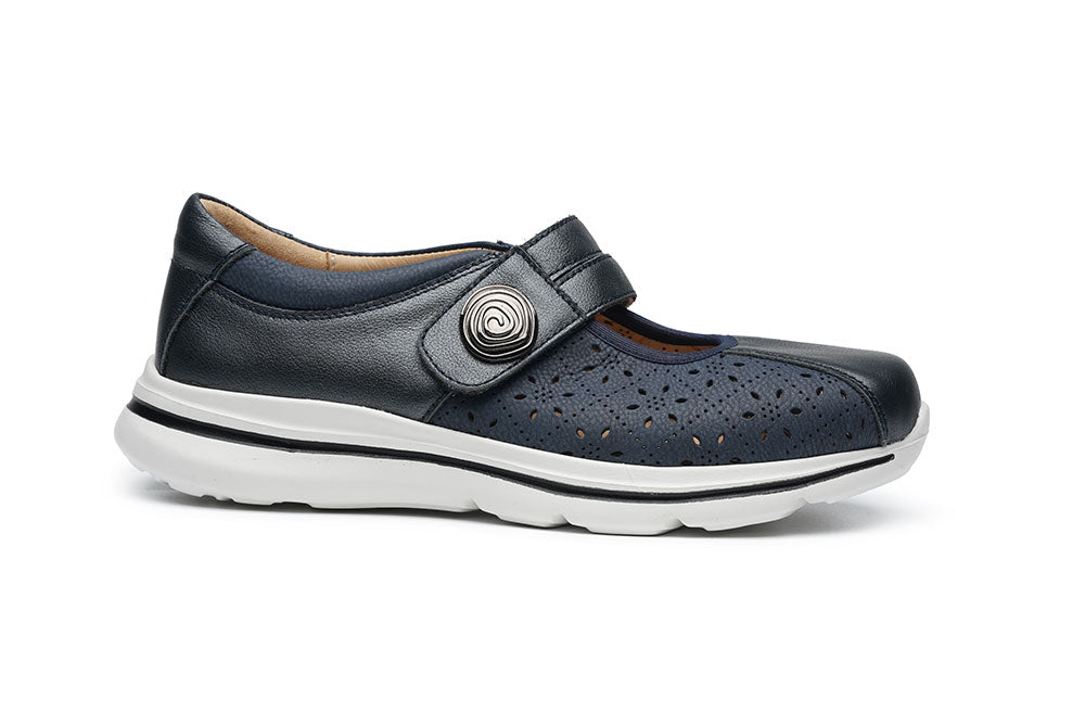 G Comfort S-823 L Navy Metallic Ultra Light Velcro Shoes