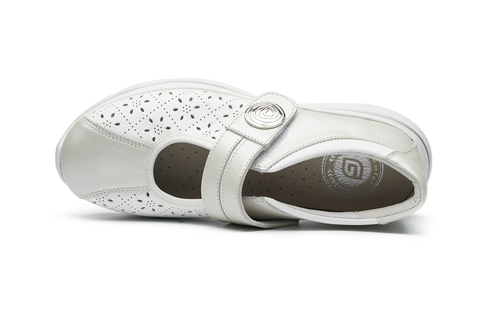 G Comfort S-823 PP Beige Perlato Ultra Light Velcro Shoes