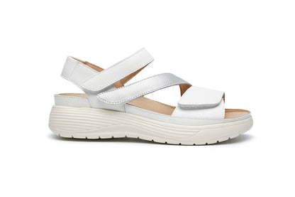 G Comfort S-8624 WS White Silver H Fitting Ultra Light Sandals