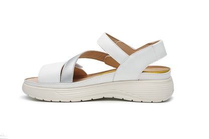 G Comfort S-8624 WS White Silver H Fitting Ultra Light Sandals