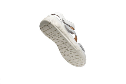 G Comfort S-8624 WS White Silver H Fitting Ultra Light Sandals
