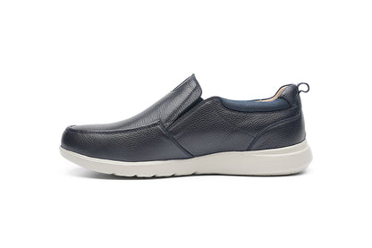 G Comfort S-8951 Navy Ultra Light Slip On Shoes with Grey Sole