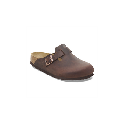 Birkenstock 0159711 Boston Habana Soft Footbed Natural Leather Oiled Clogs