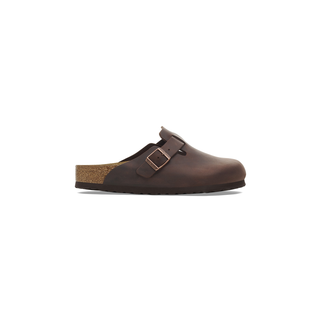 Birkenstock 0159711 Boston Habana Soft Footbed Natural Leather Oiled Clogs