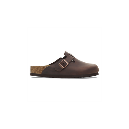 Birkenstock 0159711 Boston Habana Soft Footbed Natural Leather Oiled Clogs