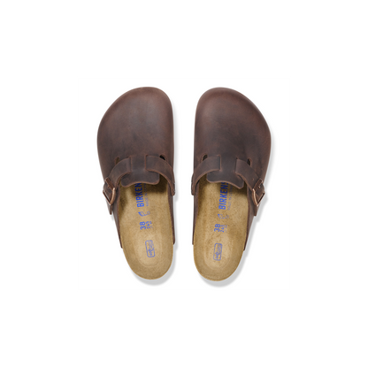 Birkenstock 0159711 Boston Habana Soft Footbed Natural Leather Oiled Clogs