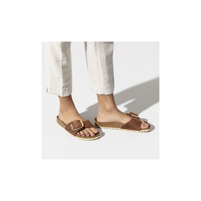 Birkenstock 1006525 Madrid Big Buckle Natural Leather Oiled Cognac Sandals