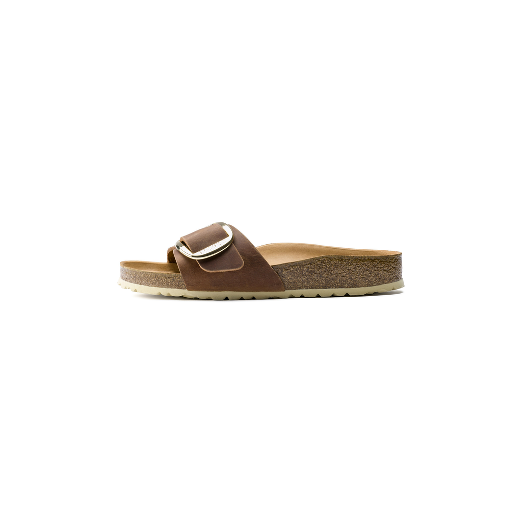 Birkenstock 1006525 Madrid Big Buckle Natural Leather Oiled Cognac Sandals