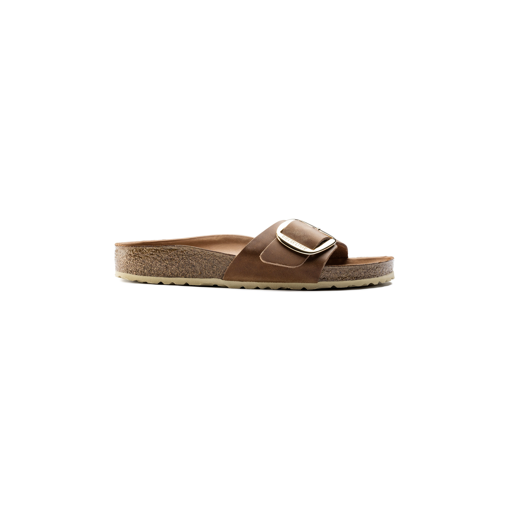 Birkenstock 1006525 Madrid Big Buckle Natural Leather Oiled Cognac Sandals