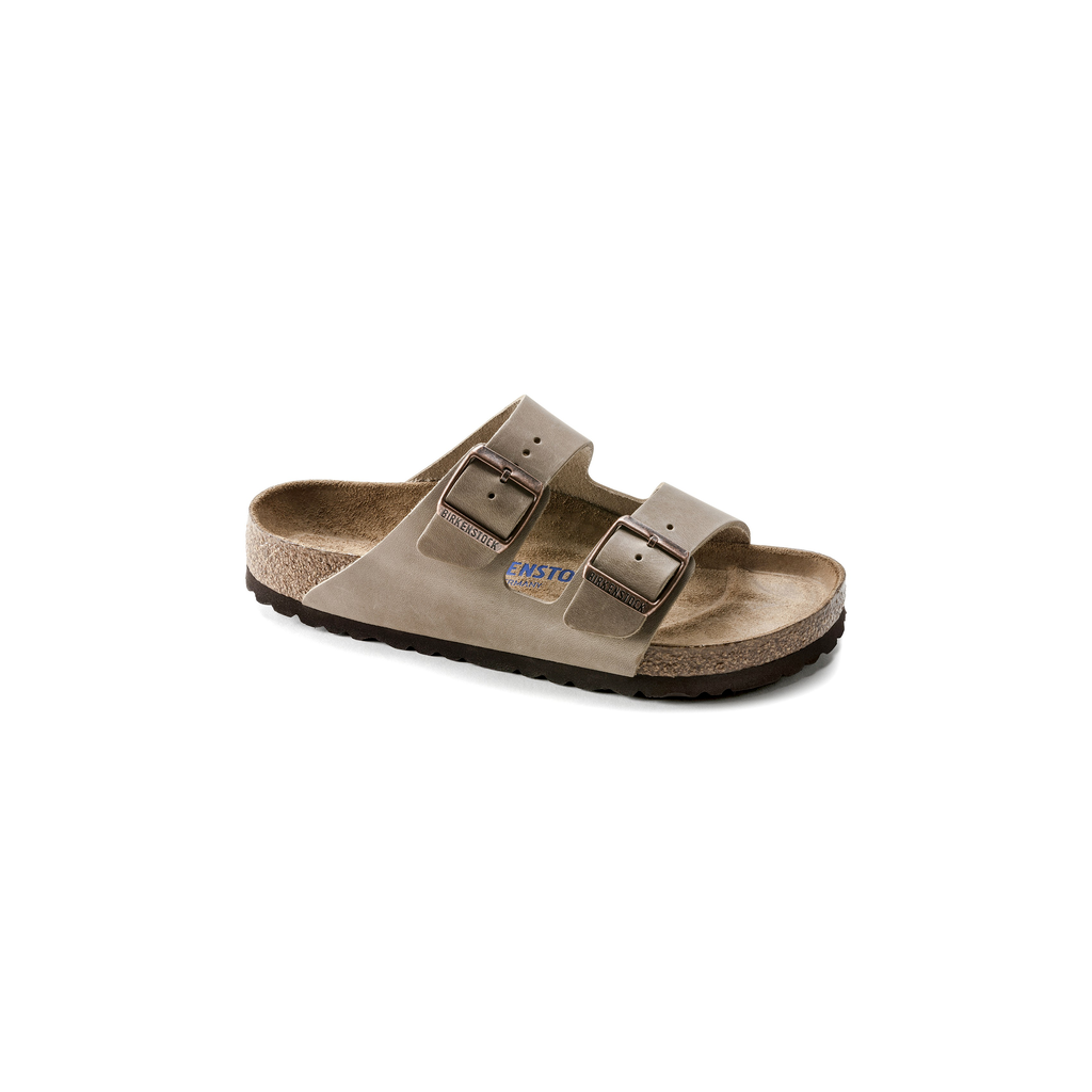 Birkenstock 552811 Arizona Tabacco Brown Soft Footbed Natural Leather Oiled Sandals - Mens Regular Fit