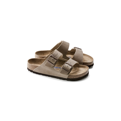 Birkenstock 552811 Arizona Tabacco Brown Soft Footbed Natural Leather Oiled Sandals - Mens Regular Fit