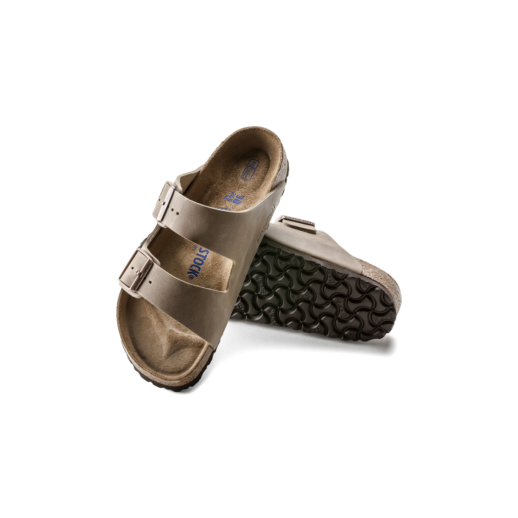 Birkenstock 552811 Arizona Tabacco Brown Soft Footbed Natural Leather Oiled Sandals - Mens Regular Fit